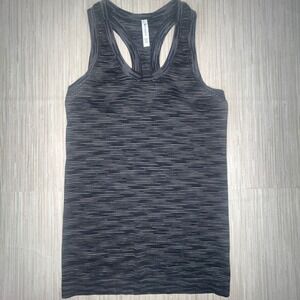 Athleta Striped Racerback Tank Top Womens XS Black White Athletic Workout Gym